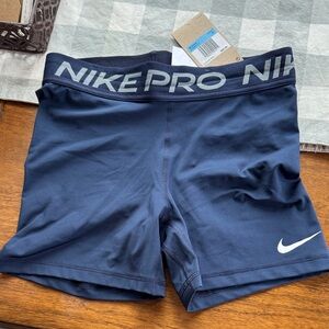 Nike Pro Navy Blue Athletic Shorts 5”